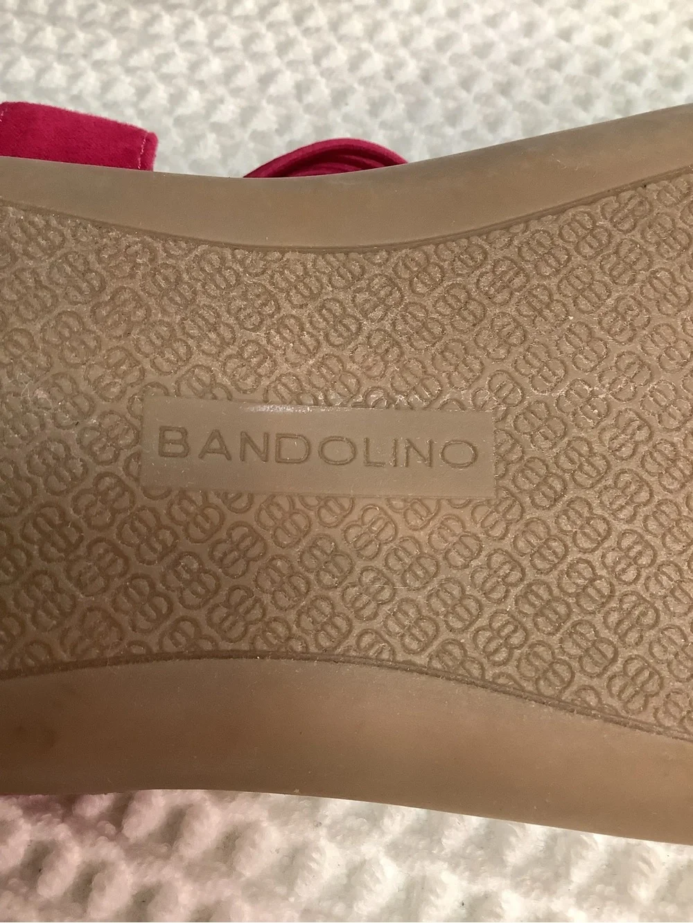 Bandolino Fuchsia Sandals Rhinestone Thong Slingback Flat Size 8.5